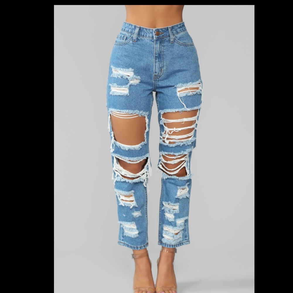 Fashion Nova boyfriend jeans, new